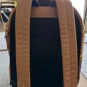 NWT Coach Rainbow/Tan Backpack Coach Charter Backpack 18 Rainbow Signature Brown Leather  main image 3